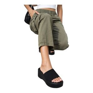 Nature Breeze Black Platform Slide Sandals Slinky Mule Size 7.5